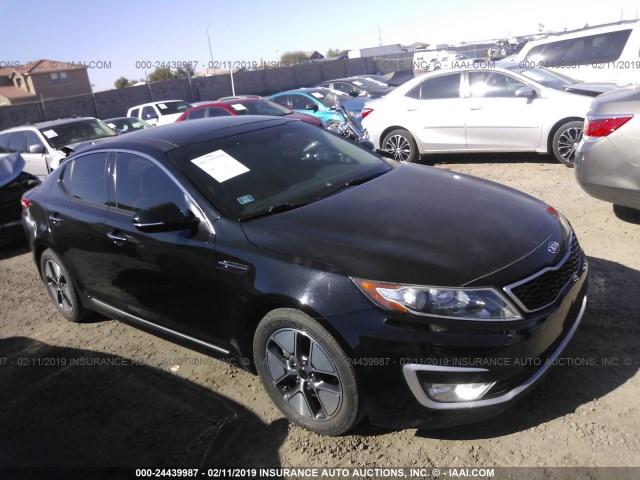 KNAGM4AD6C5031480 - 2012 KIA OPTIMA HYBRID BLACK photo 1