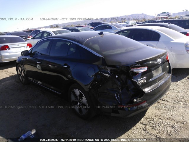 KNAGM4AD6C5031480 - 2012 KIA OPTIMA HYBRID BLACK photo 3