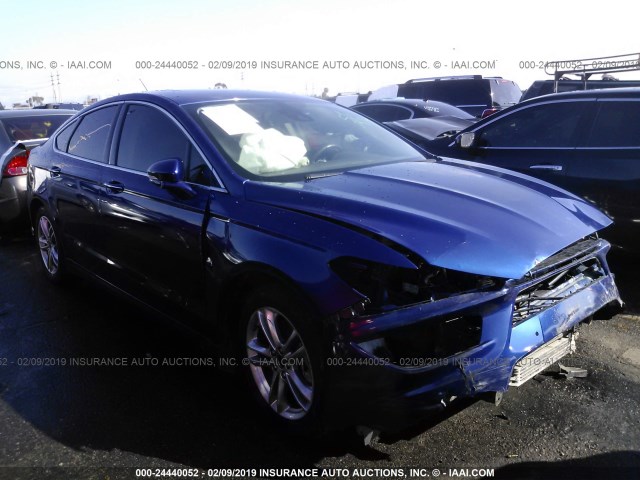 3FA6P0SU1FR128154 - 2015 FORD FUSION TITANIUM PHEV BLUE photo 1