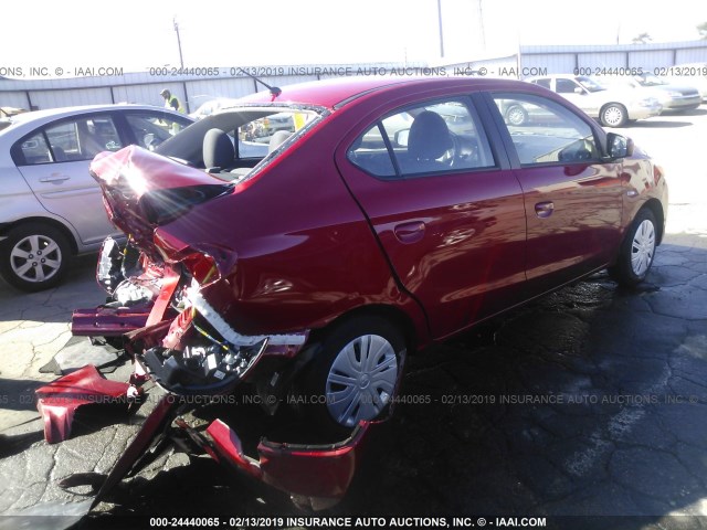 ML32F3FJ7JHF08922 - 2018 MITSUBISHI MIRAGE G4 ES Красный фото 4