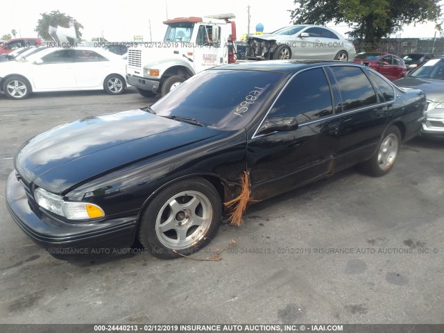 1G1BL52P3TR159871 - 1996 CHEVROLET CAPRICE / IMPALA CLASSIC/SS BLACK photo 2