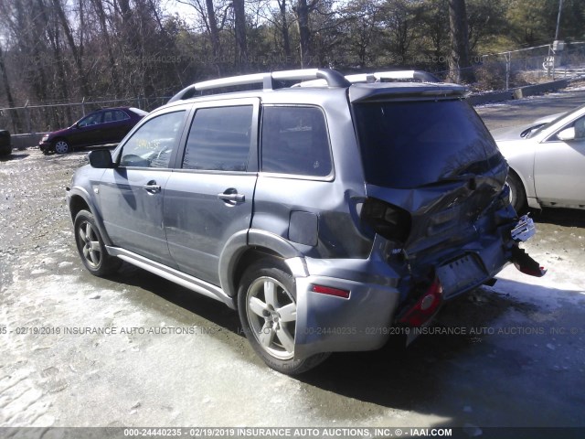 JA4LZ41F05U001026 - 2005 MITSUBISHI OUTLANDER XLS GRAY photo 3