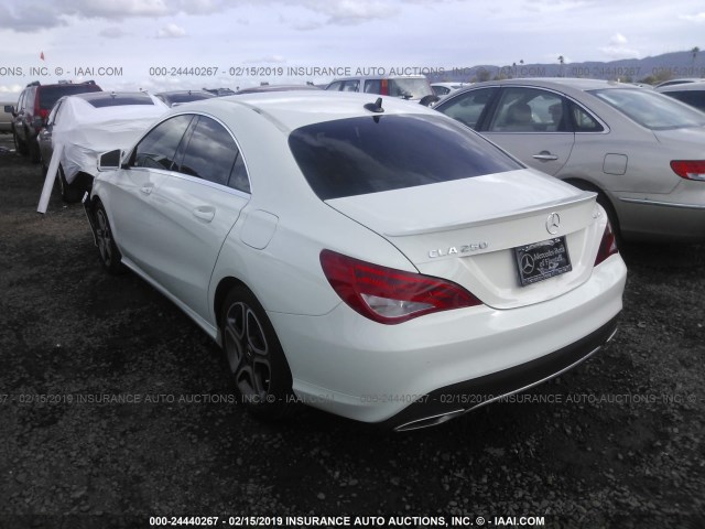 WDDSJ4GB7JN599221 - 2018 MERCEDES-BENZ CLA 250 4MATIC WHITE photo 3