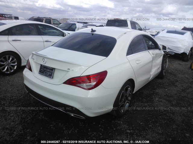 WDDSJ4GB7JN599221 - 2018 MERCEDES-BENZ CLA 250 4MATIC WHITE photo 4