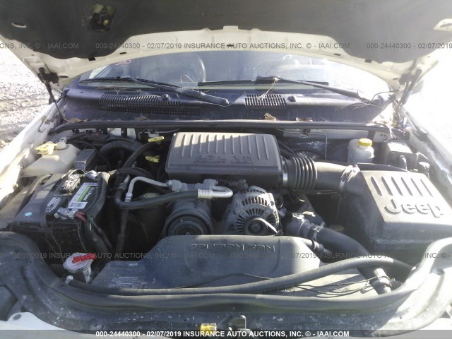 1J4GW58N71C734249 - 2001 JEEP GRAND CHEROKEE  WHITE photo 10