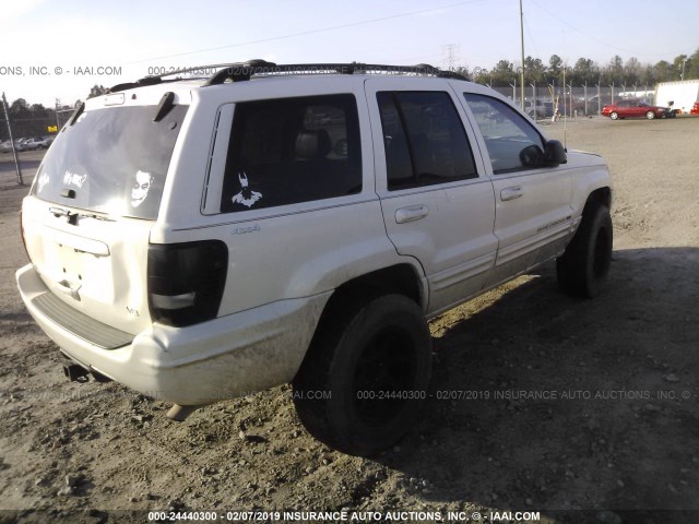 1J4GW58N71C734249 - 2001 JEEP GRAND CHEROKEE  WHITE photo 4