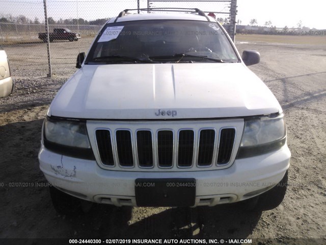 1J4GW58N71C734249 - 2001 JEEP GRAND CHEROKEE  WHITE photo 6