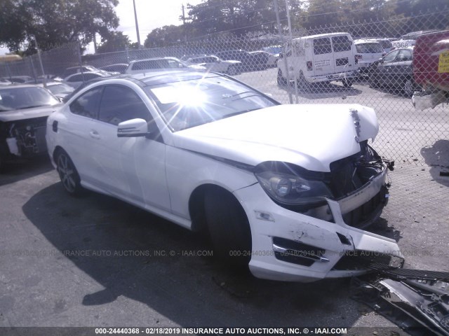 WDDGJ4HB6DF988421 - 2013 MERCEDES-BENZ C 250 WHITE photo 1