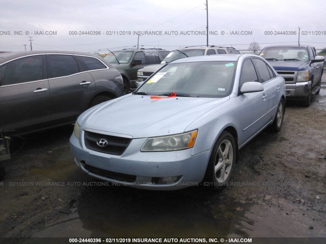 5NPEU46F67H183270 - 2007 HYUNDAI SONATA SE/LIMITED Light Blue photo 2