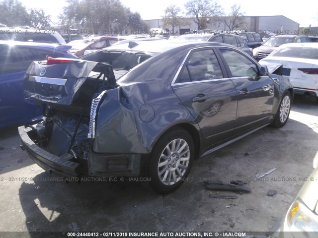 1G6DE5E50C0152744 - 2012 CADILLAC CTS LUXURY COLLECTION GRAY photo 4