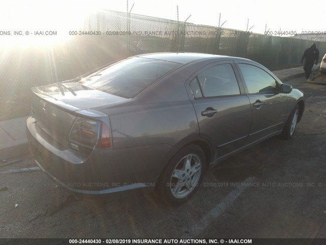 4A3AB76S95E047826 - 2005 MITSUBISHI GALANT GTS GRAY photo 4