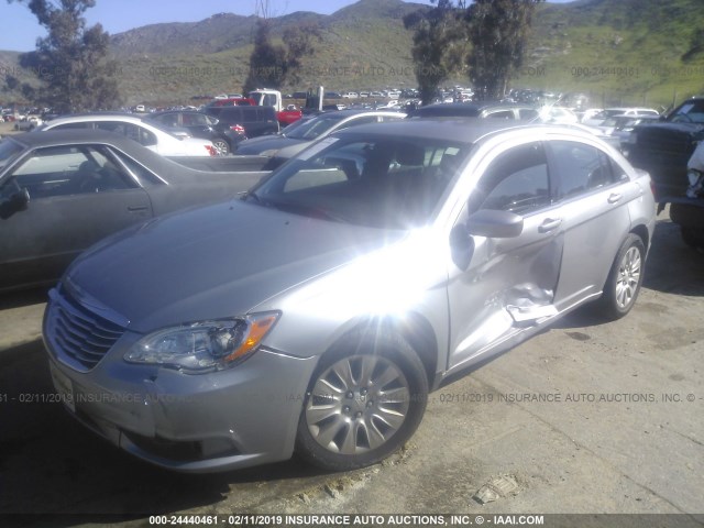 1C3CCBAB3EN210574 - 2014 CHRYSLER 200 LX GRAY photo 2