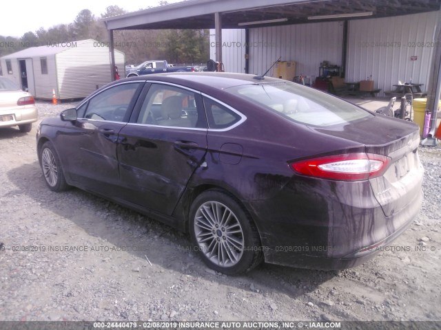 3FA6P0HR2DR271940 - 2013 FORD FUSION SE ბურგუნდია ფოტო 3