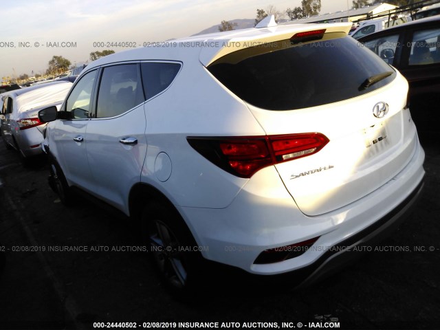 5XYZT3LB1HG392019 - 2017 HYUNDAI SANTA FE SPORT  WHITE photo 3