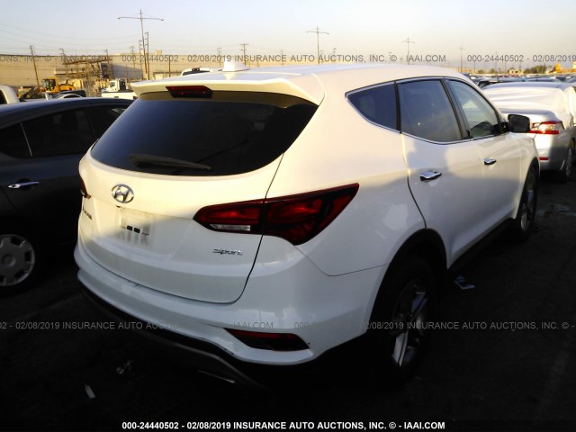 5XYZT3LB1HG392019 - 2017 HYUNDAI SANTA FE SPORT  WHITE photo 4