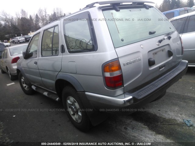 JN8AR05Y3XW299472 - 1999 NISSAN PATHFINDER LE/SE/XE SILVER photo 3