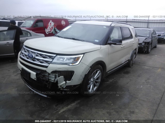 1FM5K7D80JGA13683 - 2018 FORD EXPLORER XLT TAN photo 2