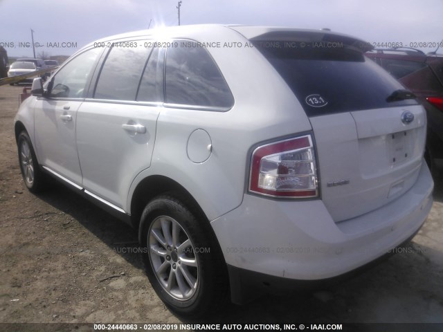 2FMDK3JC3ABA59612 - 2010 FORD EDGE SEL WHITE photo 3