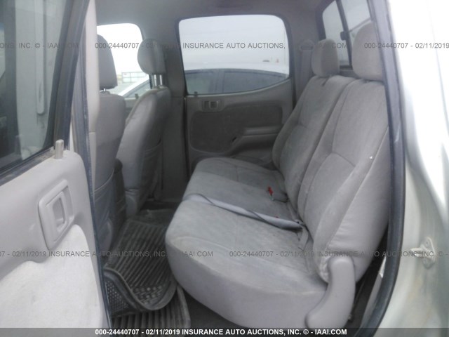 5TEHN72N44Z400428 - 2004 TOYOTA TACOMA DOUBLE CAB 银色 照片 8
