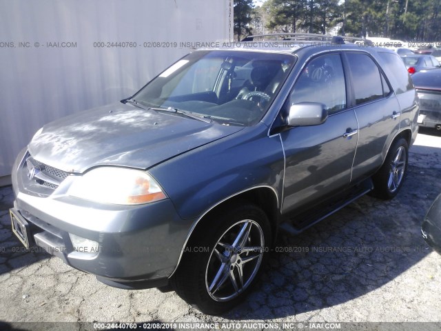 2HNYD188X2H506015 - 2002 ACURA MDX TOURING GRAY photo 2