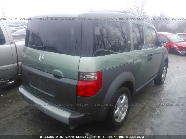 5J6YH28633L047164 - 2003 HONDA ELEMENT EX GREEN photo 4