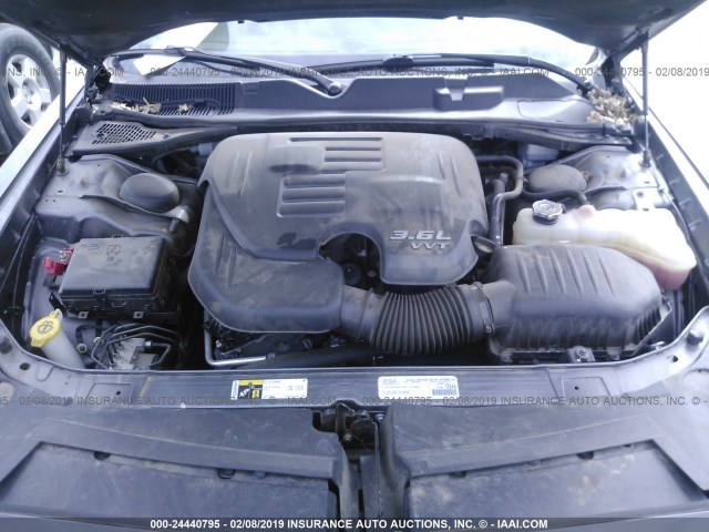 2C3CDZBG0FH758736 - 2015 DODGE CHALLENGER SXT PLUS GRAY photo 10