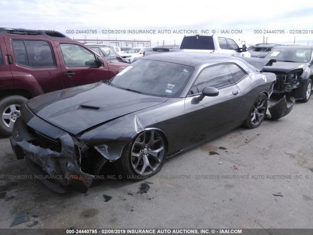 2C3CDZBG0FH758736 - 2015 DODGE CHALLENGER SXT PLUS GRAY photo 2