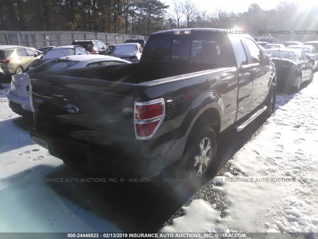 1FTEX1E80AFD08144 - 2010 FORD F150 SUPER CAB BLACK photo 4