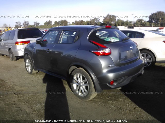 JN8AF5MR9GT600697 - 2016 NISSAN JUKE S/SV/SL/NISMO GRAY photo 3