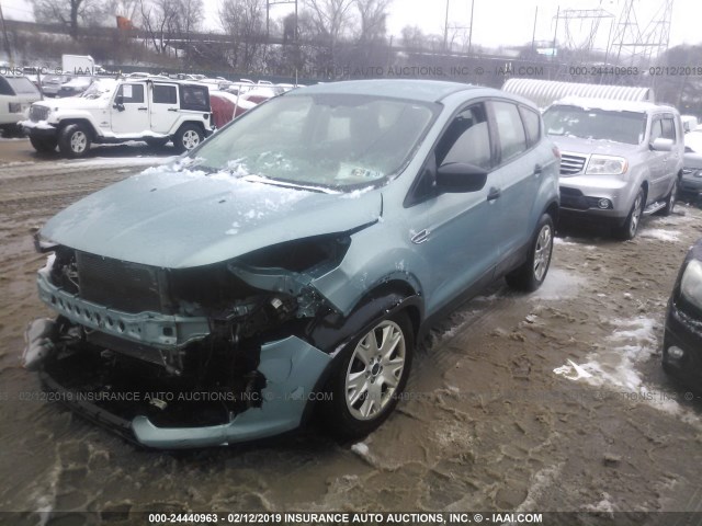 1FMCU0F78DUA84150 - 2013 FORD ESCAPE S Light Blue photo 2