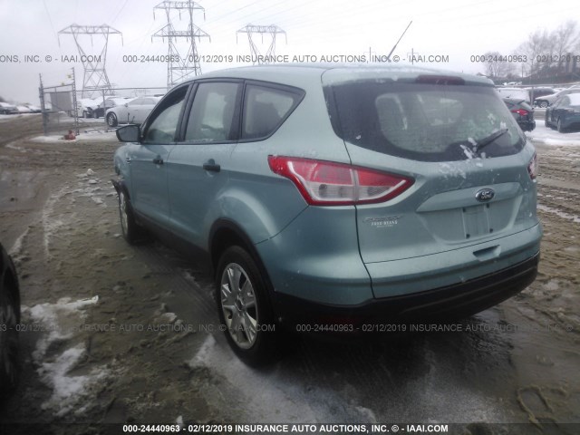 1FMCU0F78DUA84150 - 2013 FORD ESCAPE S Light Blue photo 3