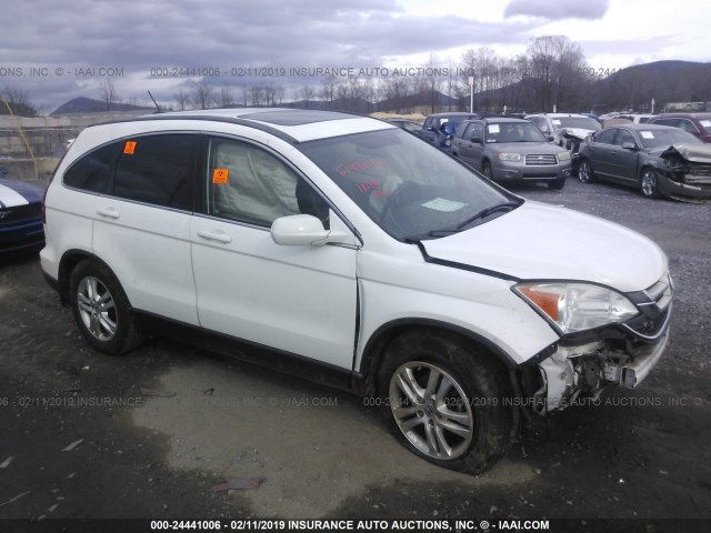 5J6RE3H75BL011535 - 2011 HONDA CR-V EXL WHITE photo 1