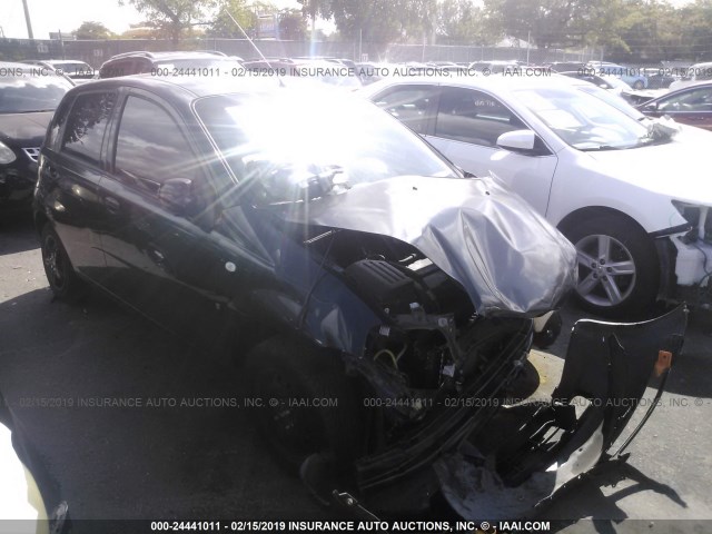 KL1TD66697B695648 - 2007 CHEVROLET AVEO LS BLACK photo 1