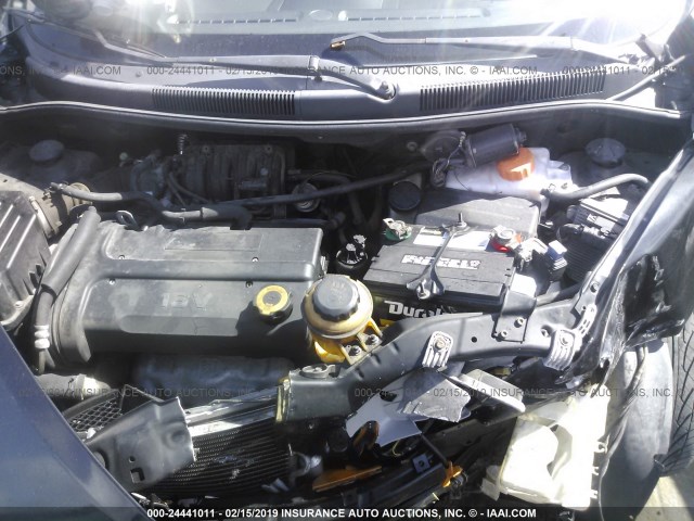 KL1TD66697B695648 - 2007 CHEVROLET AVEO LS BLACK photo 10