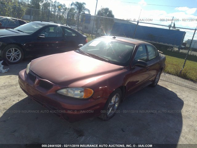 1G2NF52E03M552268 - 2003 PONTIAC GRAND AM SE1 RED photo 2