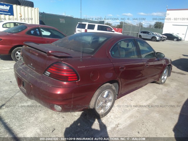 1G2NF52E03M552268 - 2003 PONTIAC GRAND AM SE1 RED photo 4