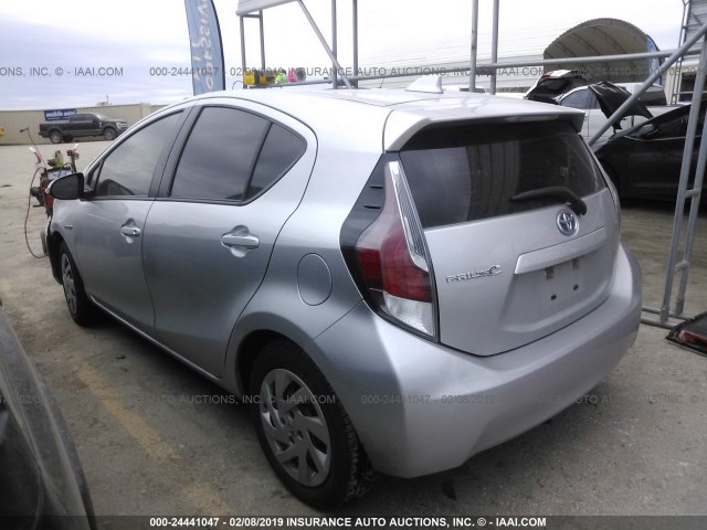 JTDKDTB37F1578489 - 2015 TOYOTA PRIUS C SILVER photo 3