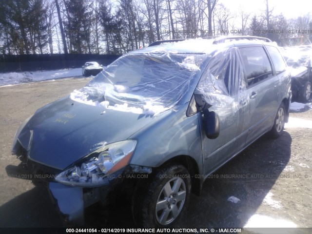 5TDZK23C28S211860 - 2008 TOYOTA SIENNA CE/LE Light Blue photo 2