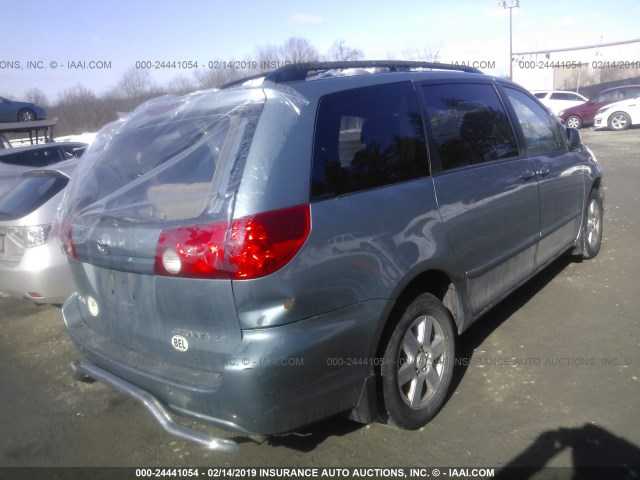 5TDZK23C28S211860 - 2008 TOYOTA SIENNA CE/LE Light Blue photo 4