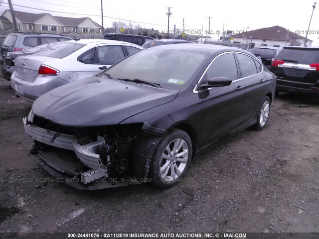 1C3CCCAB0FN744672 - 2015 CHRYSLER 200 LIMITED BLACK photo 2