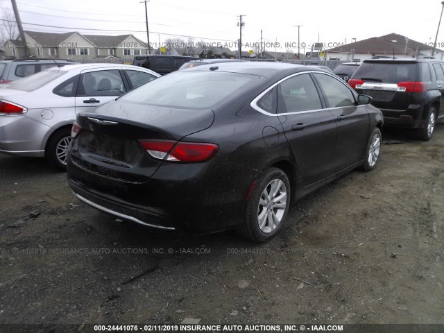 1C3CCCAB0FN744672 - 2015 CHRYSLER 200 LIMITED BLACK photo 4