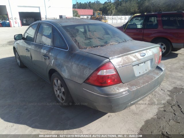 1FAFP23105G155464 - 2005 FORD FIVE HUNDRED SE GREEN photo 3