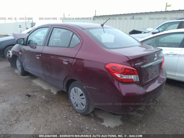 ML32F3FJ6JHF02707 - 2018 MITSUBISHI MIRAGE G4 ES Каштановый фото 3