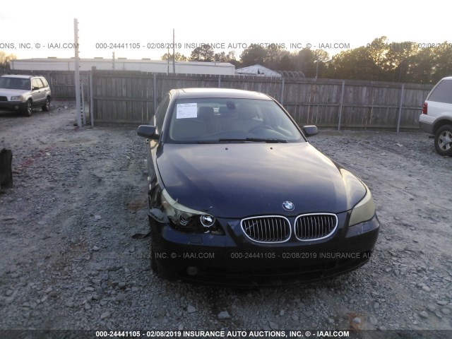 WBANE53597CW67392 - 2007 BMW 525 I BLACK photo 6