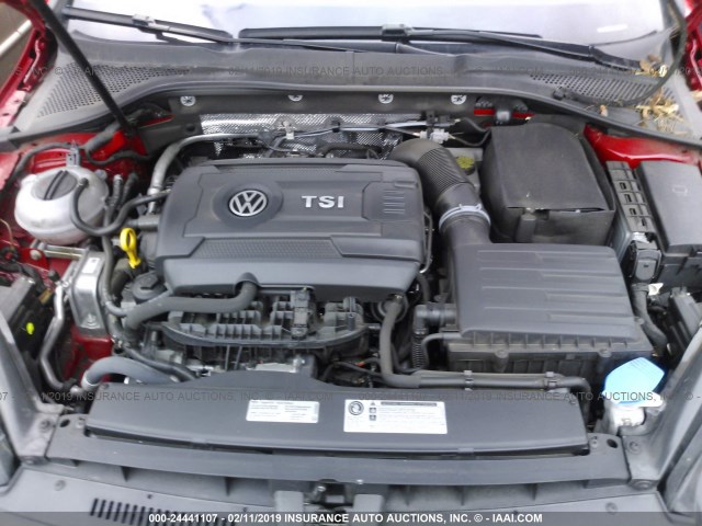 3VW447AU3HM002217 - 2017 VOLKSWAGEN GTI S/SE/AUTOBAHN RED photo 10