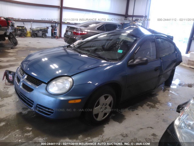 1B3ES26C43D229437 - 2003 DODGE NEON SE BLUE photo 2