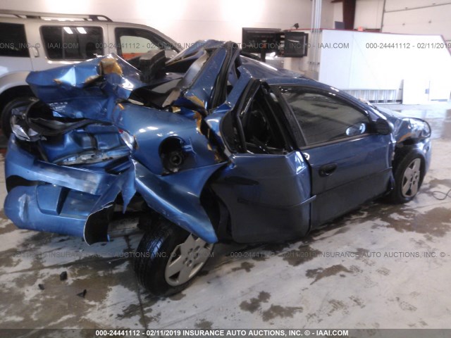 1B3ES26C43D229437 - 2003 DODGE NEON SE BLUE photo 4