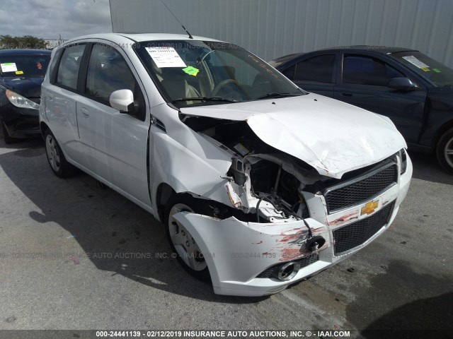 KL1TG6DE2BB142947 - 2011 CHEVROLET AVEO LT WHITE photo 1