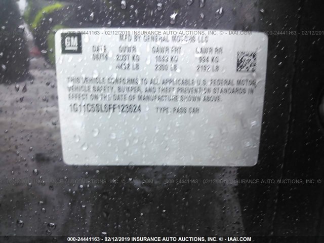 1G11C5SL6FF123624 - 2015 CHEVROLET MALIBU 1LT 紫色 照片 9