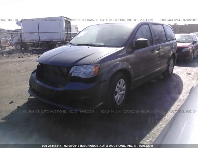 2C4RDGBGXFR621937 - 2015 DODGE GRAND CARAVAN  GRAY photo 2